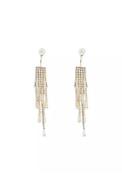 PENDIENTES PERLA Y LAGRIMAS DE CRISTALES