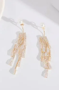 PENDIENTES PERLA Y LAGRIMAS DE CRISTALES