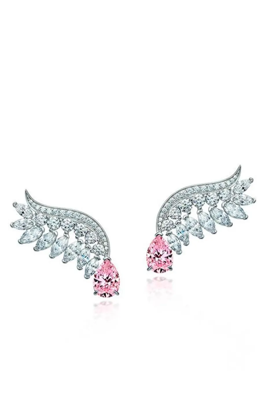 PENDIENTES PLATA WINGS PINK