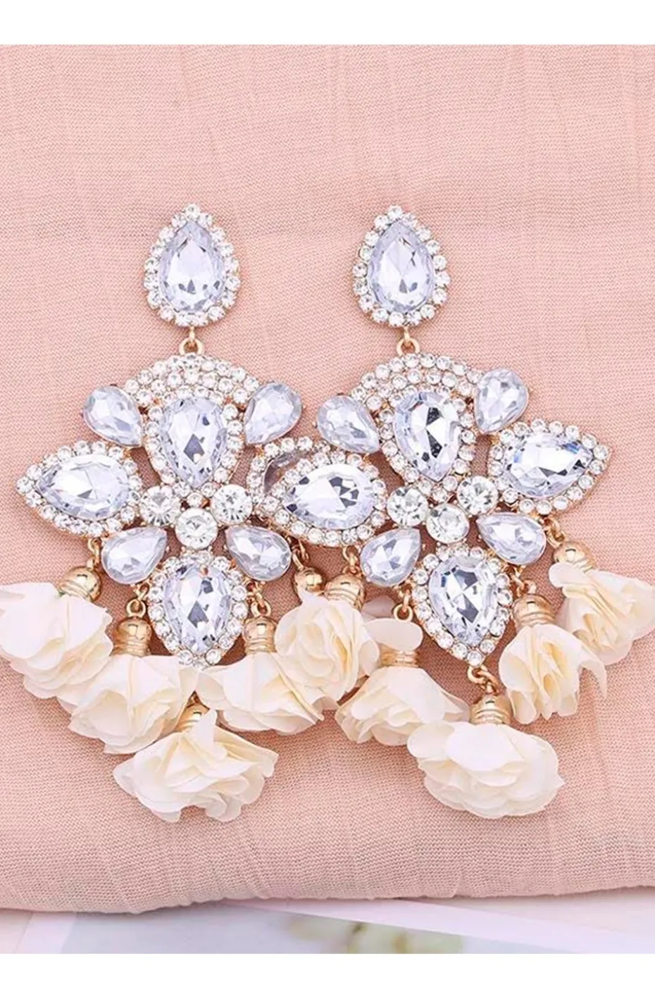 PENDIENTES SEVILLA FLORALES MARFIL