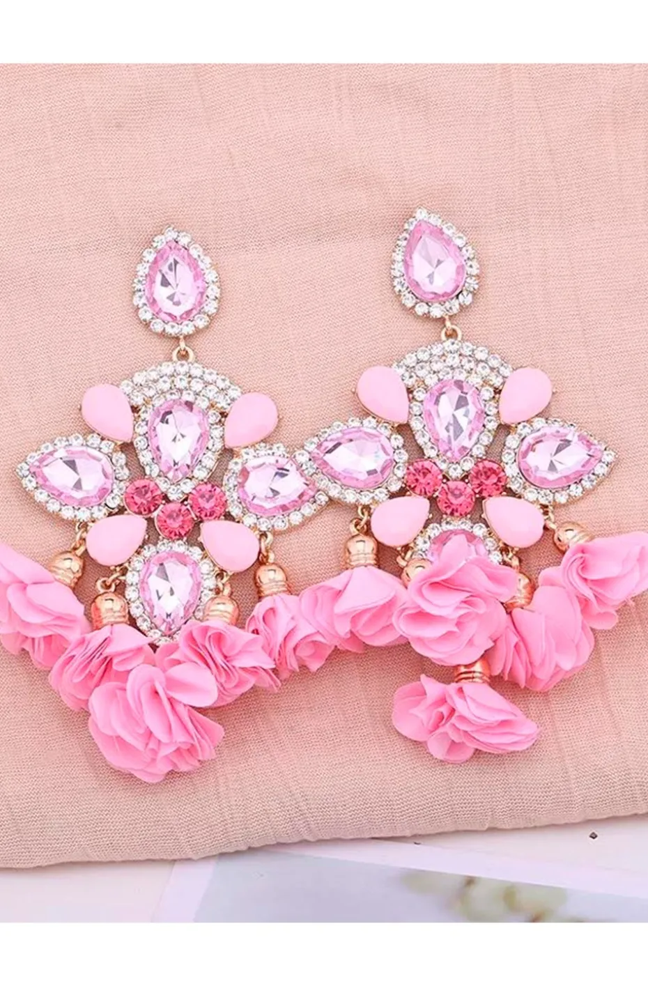 PENDIENTES SEVILLA FLORES ROSAS