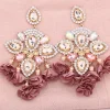 PENDIENTES SEVILLA FLORES TONOS CARAMELO