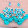 PENDIENTES SEVILLA FLORES TURQUESA