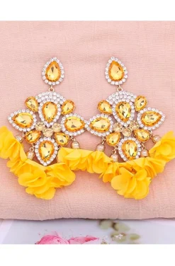 PENDIENTES SEVILLA FLORES AMARILLAS