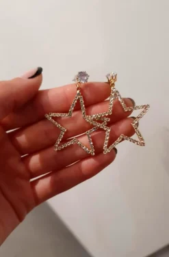 PENDIENTES STARS COLOR PLATA
