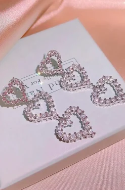 PENDIENTES TRES CORAZONES