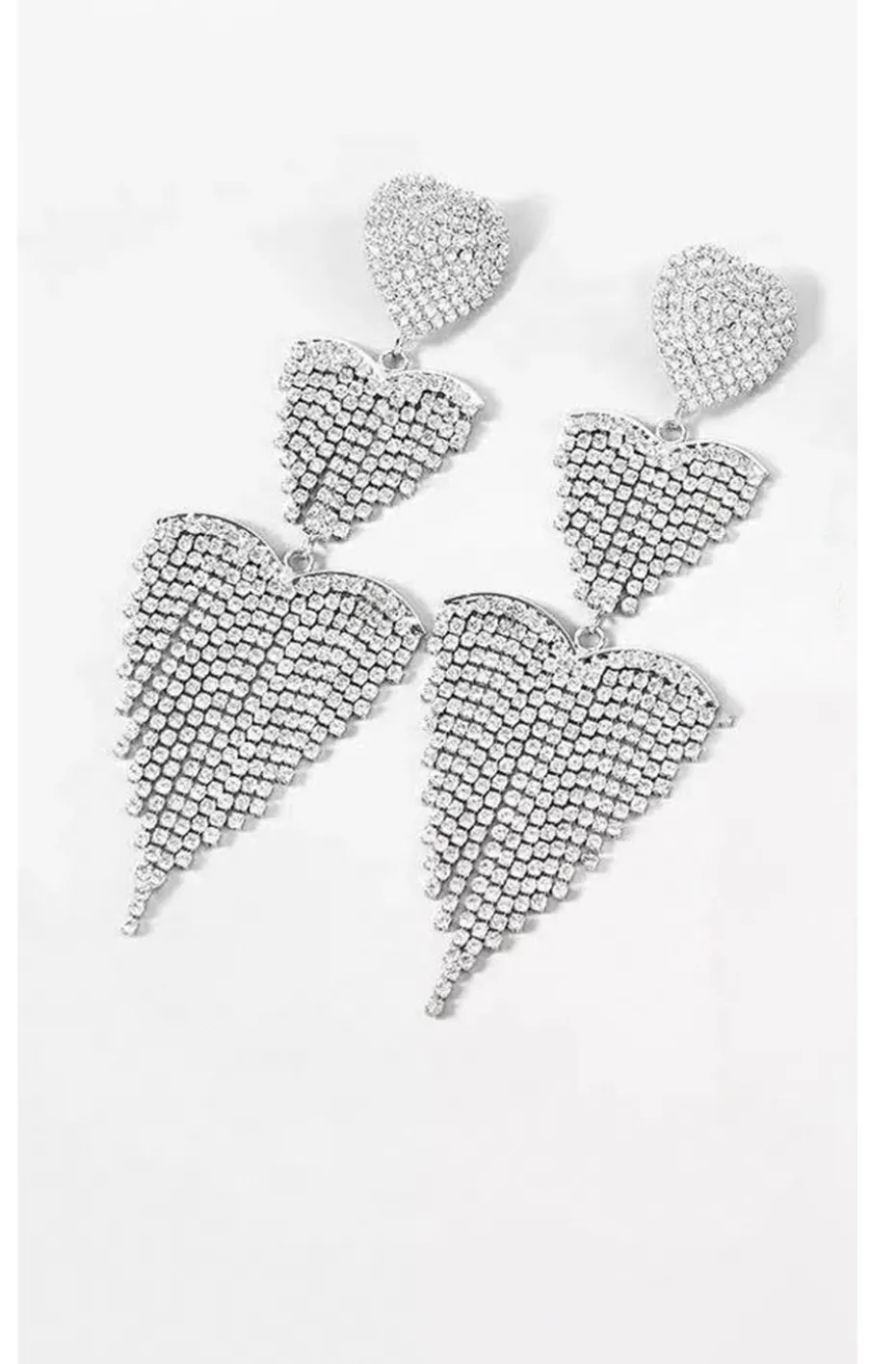 PENDIENTES TRES CORAZONES SILVER