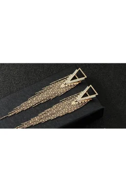 PENDIENTES TRIANGULO Y CADENAS