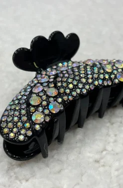 PINZA DE PELO CRISTALES NEGRO