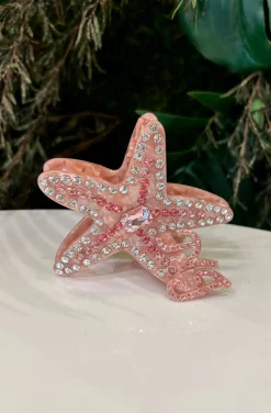 PINZA DEL PELO ESTRELLA ROSA JOYA