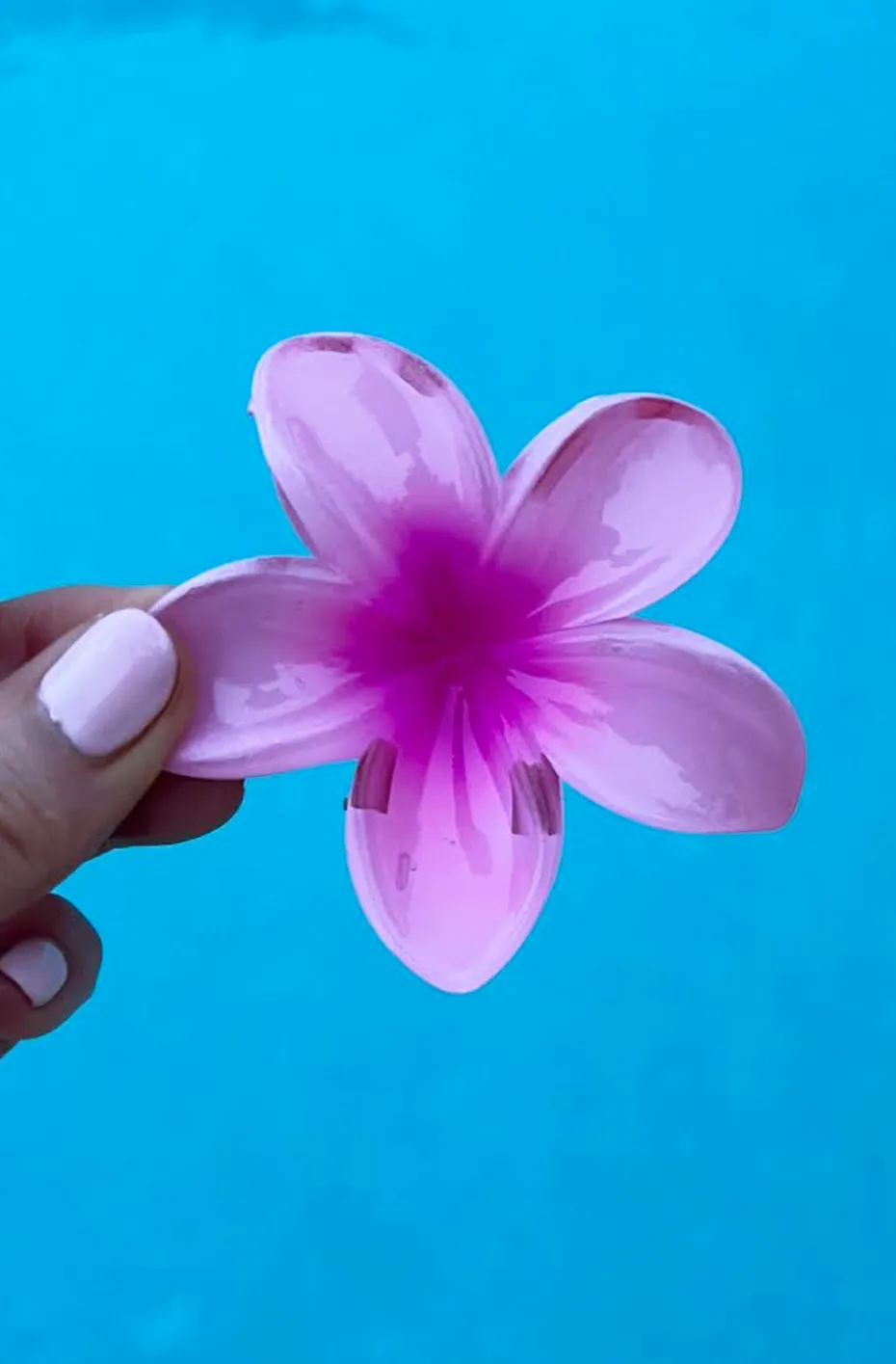 PINZA DEL PELO FLOR HAWAIANA ROSA
