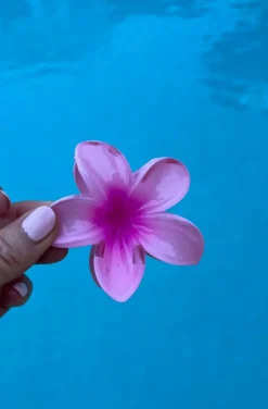 PINZA DEL PELO FLOR HAWAIANA ROSA