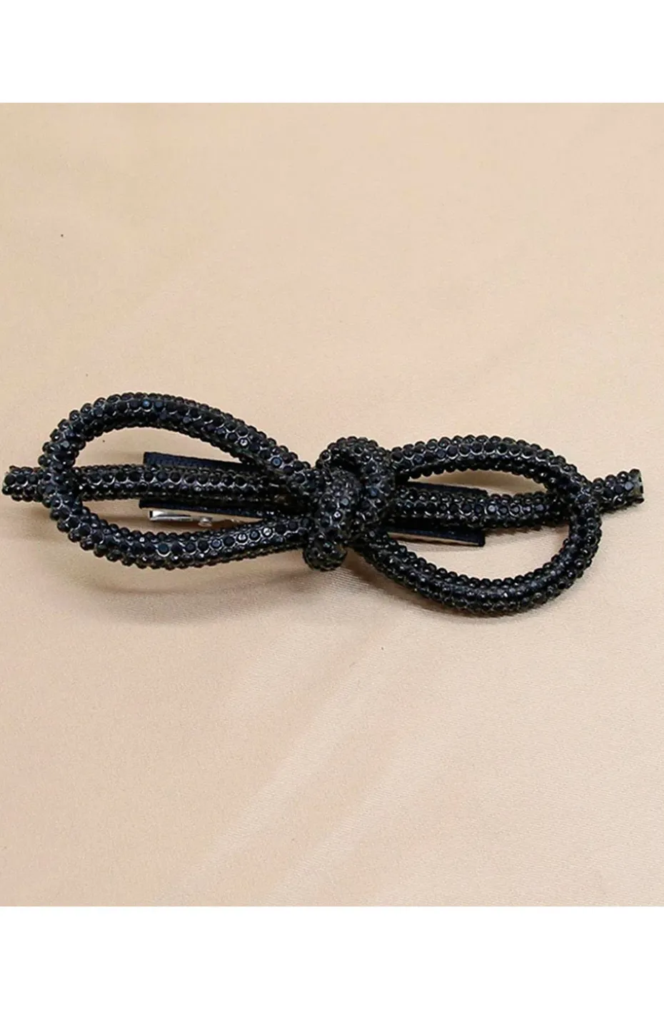 PINZA DEL PELO LAZADA CRISTALES NEGROS