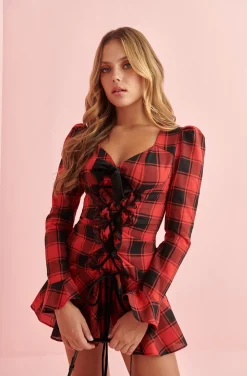 POPPY TARTAN DRESS ROJO BY FETICHE SUANCES