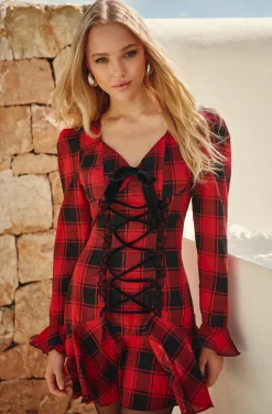 POPPY TARTAN DRESS ROJO BY FETICHE SUANCES
