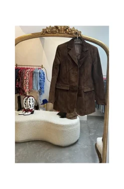 (PRE-ORDER )BLAZER DE ANTE MARRÓN