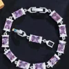 PULSERA CIRCONITAS BAGUETTE AMATISTA