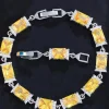 PULSERA CIRCONITAS BAGUETTE CITRINO