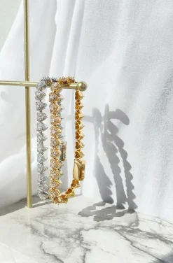 PULSERA CORAZONES VINTAGE COLOR PLATA