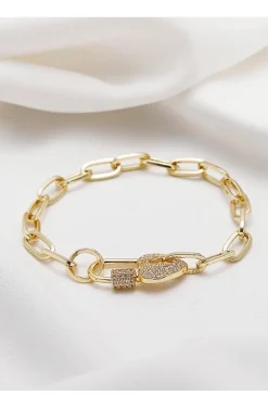 PULSERA ESLABONES HEART LOCKED