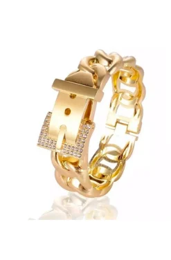 PULSERA HEBILLA JOYA DORADA