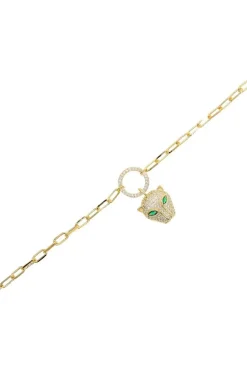 PULSERA LEOPARDO DORADA
