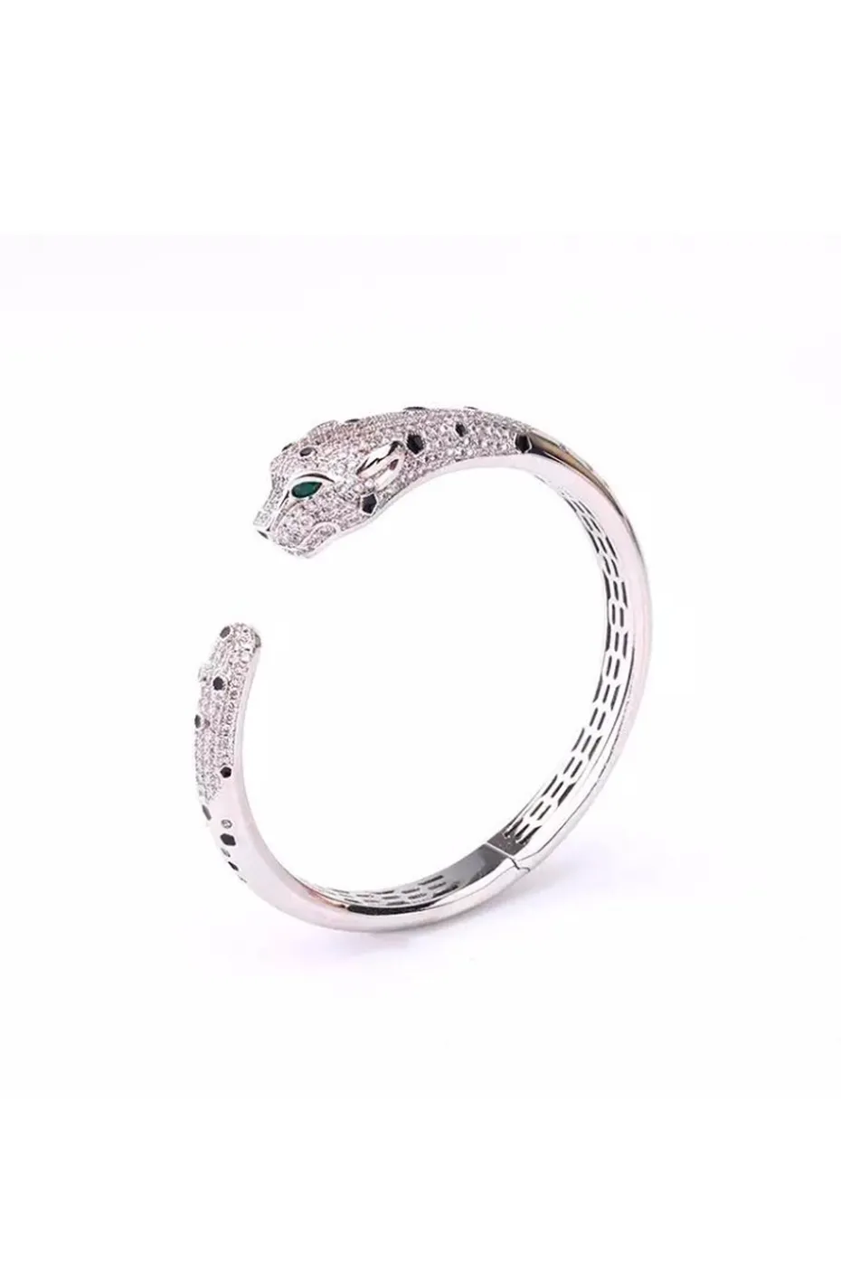 PULSERA LEOPARDO PLATA