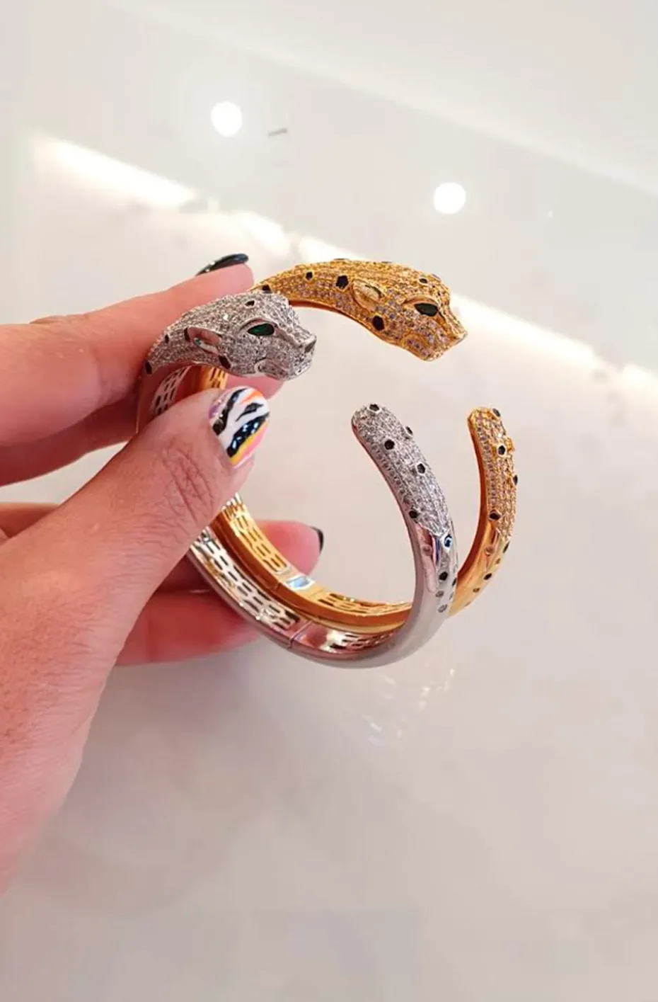 PULSERA LEOPARDO PLATA