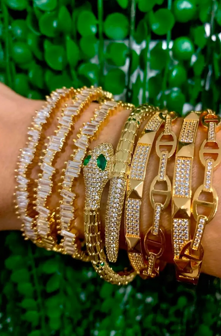 PULSERA SERPIENTE OJO ESMERALDA