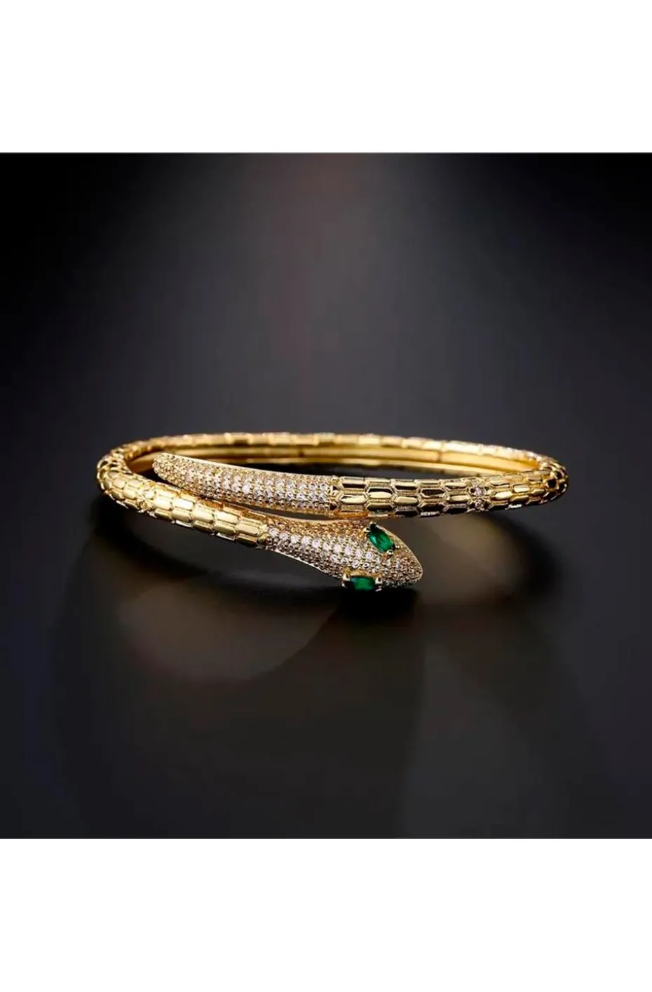 PULSERA SERPIENTE OJO ESMERALDA