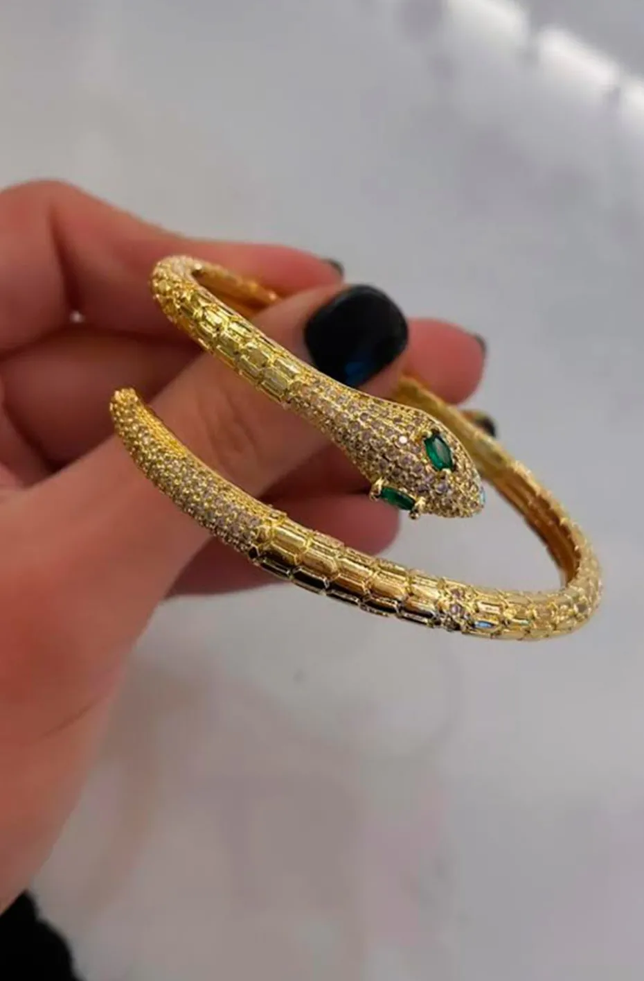 PULSERA SERPIENTE OJO ESMERALDA