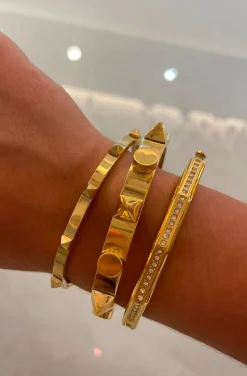 PULSERA STUDS GOLD