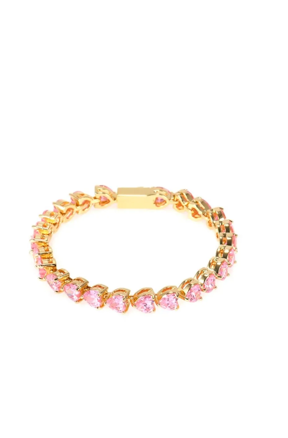 PULSERA TENNIS CORAZONES ROSA