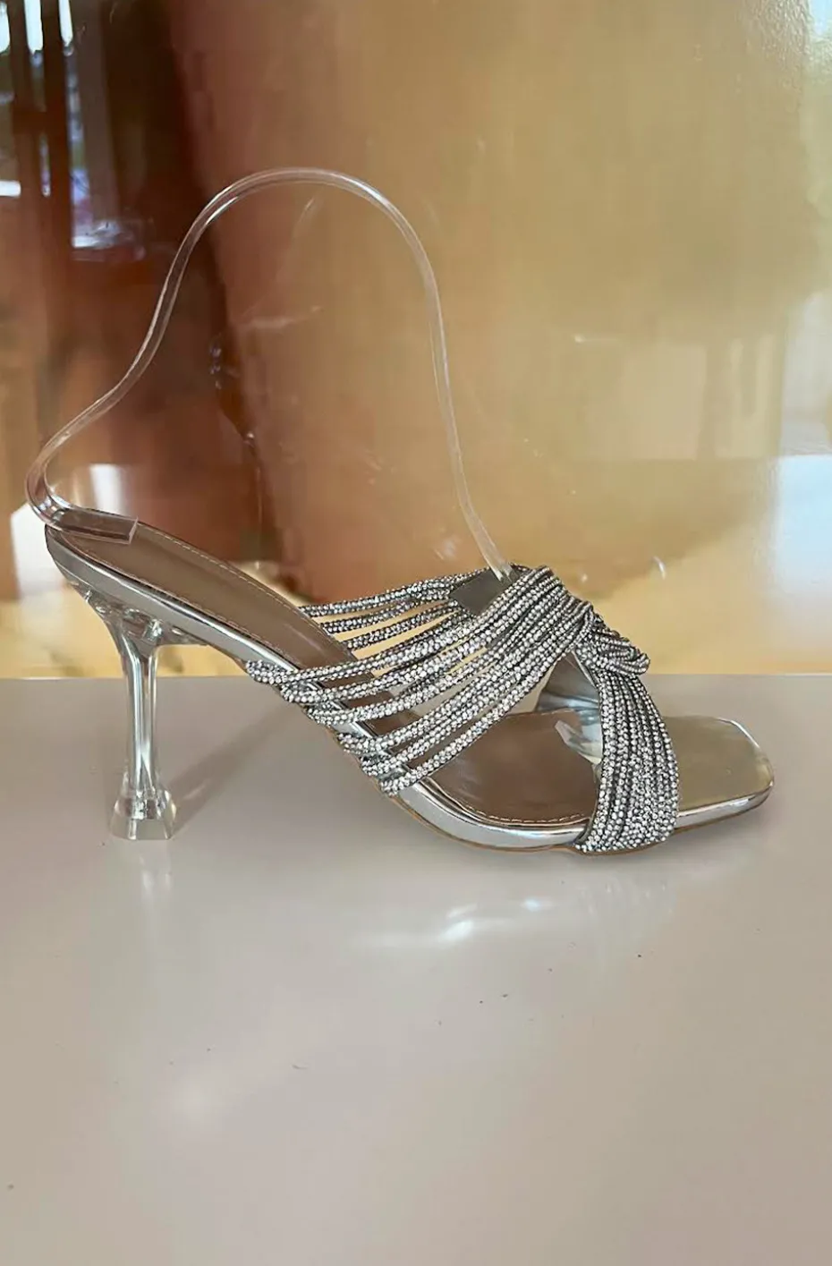 SANDALIAS ENTRELAZADO DIAMANTES