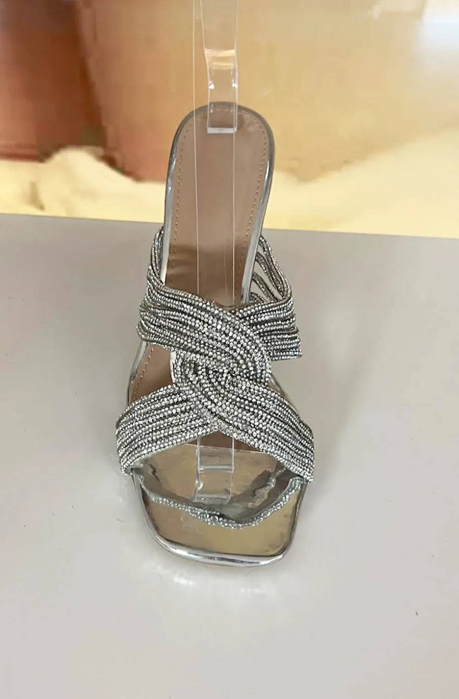 SANDALIAS ENTRELAZADO DIAMANTES