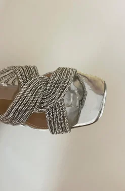 SANDALIAS ENTRELAZADO DIAMANTES