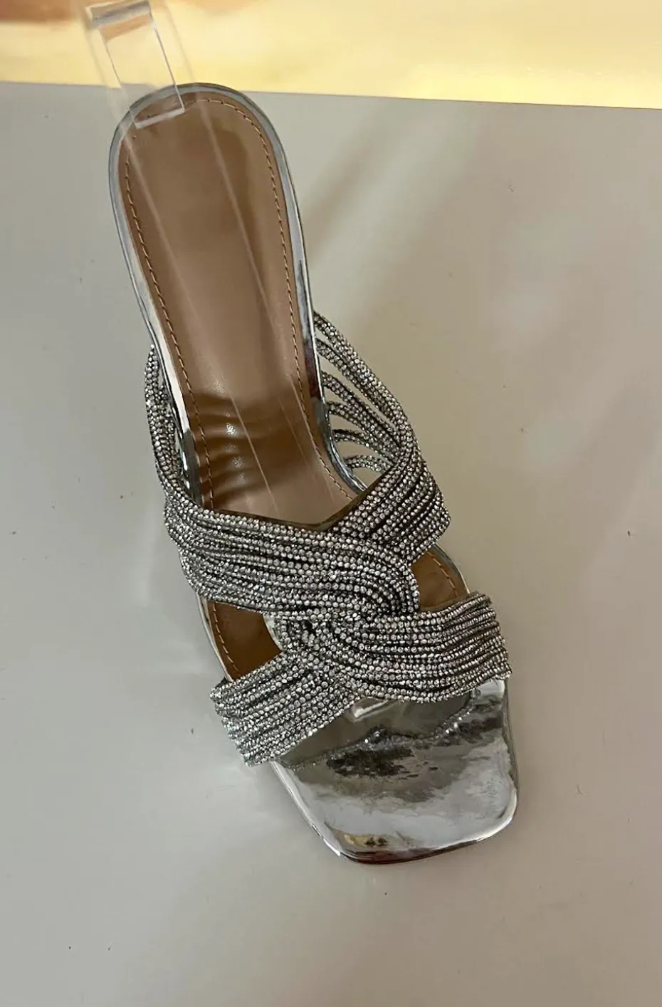 SANDALIAS ENTRELAZADO DIAMANTES