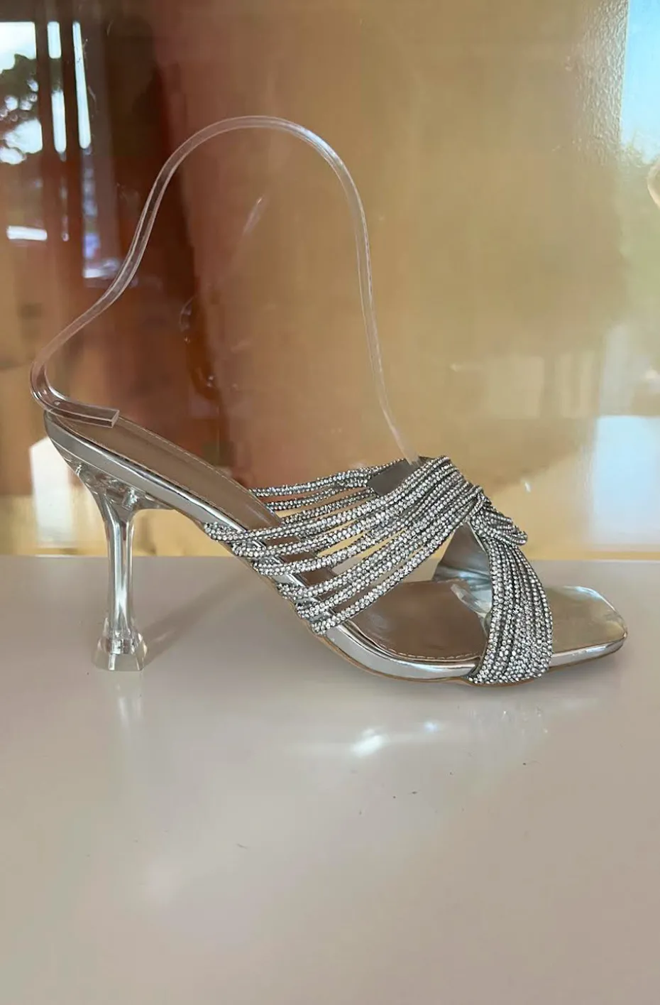 SANDALIAS ENTRELAZADO DIAMANTES