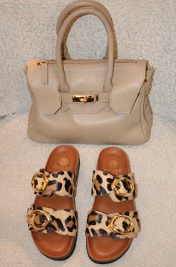 SANDALIAS LEOPARDO HEBILLAS DORADAS