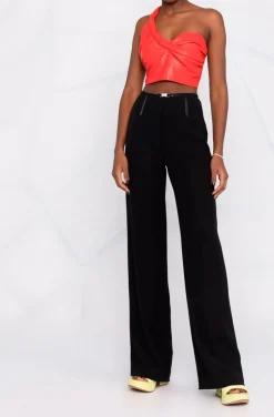 TOP DE CUERO ROJO UN TIRANTE