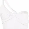 TOP DE CUERO UN TIRANTE BLANCO