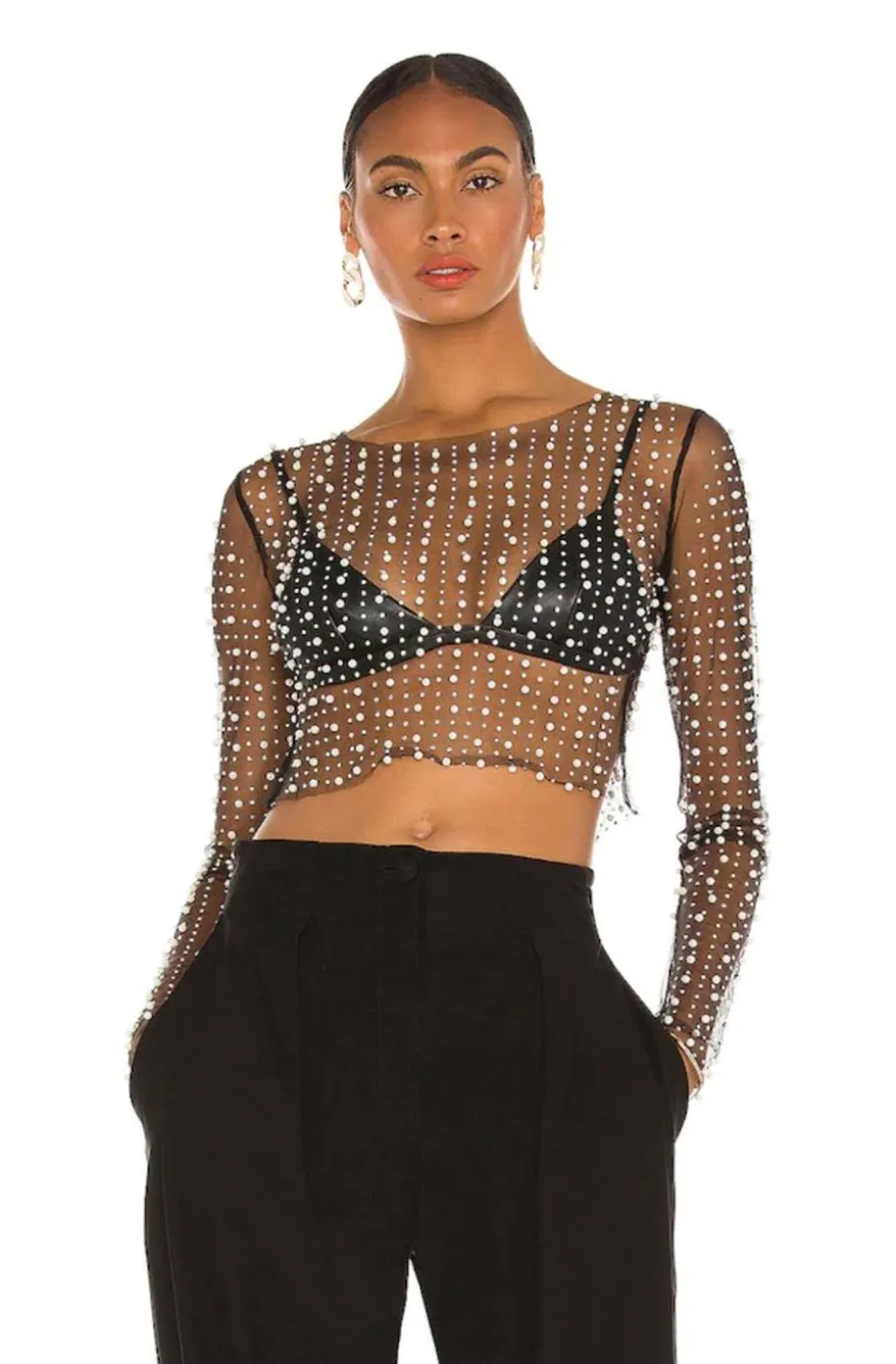 TOP DE PERLAS BLACK