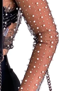 TOP DE PERLAS BLACK