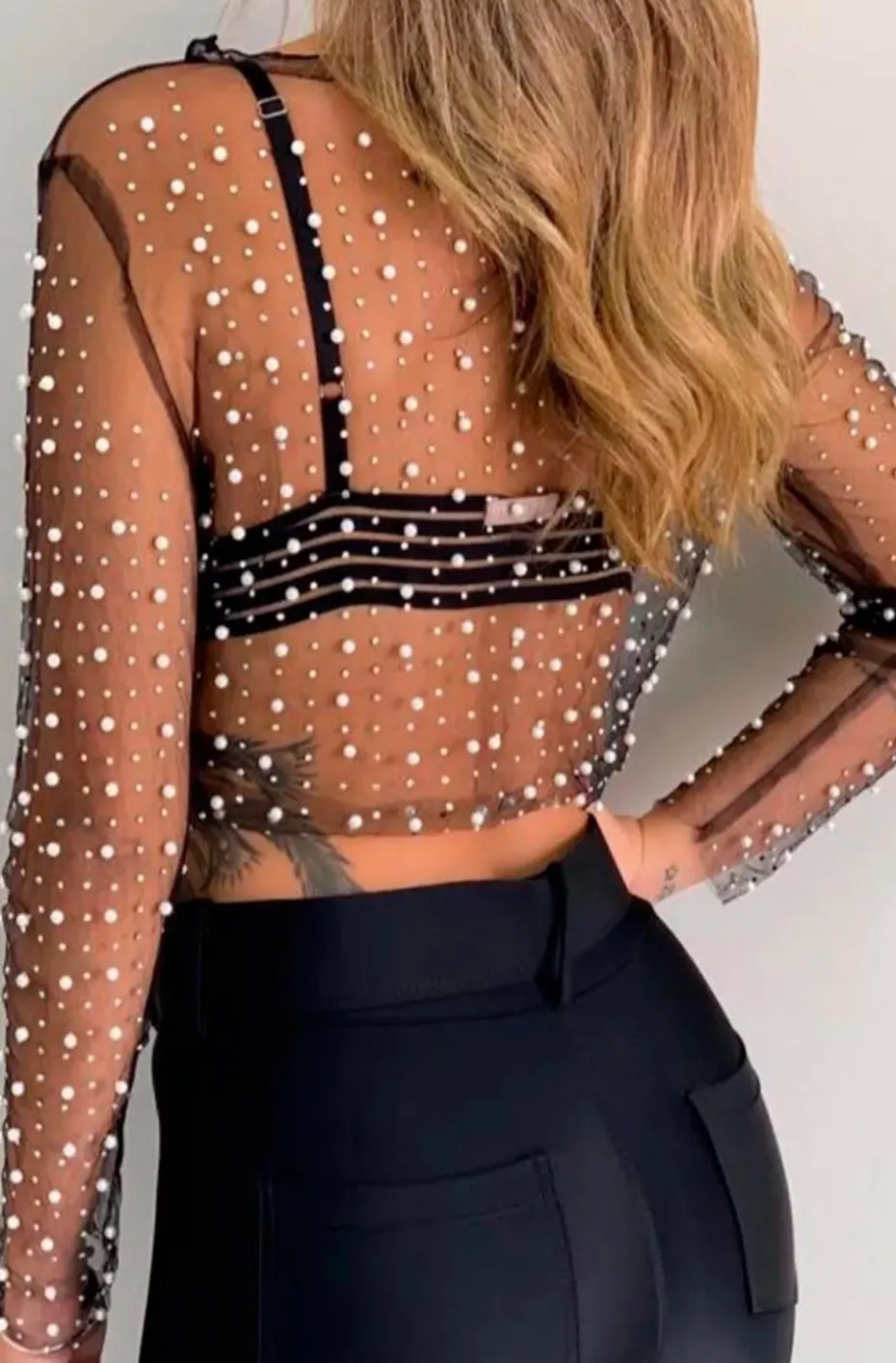 TOP DE PERLAS BLACK