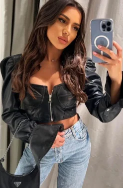 TOP DE PIEL ALAIA MANOKHI