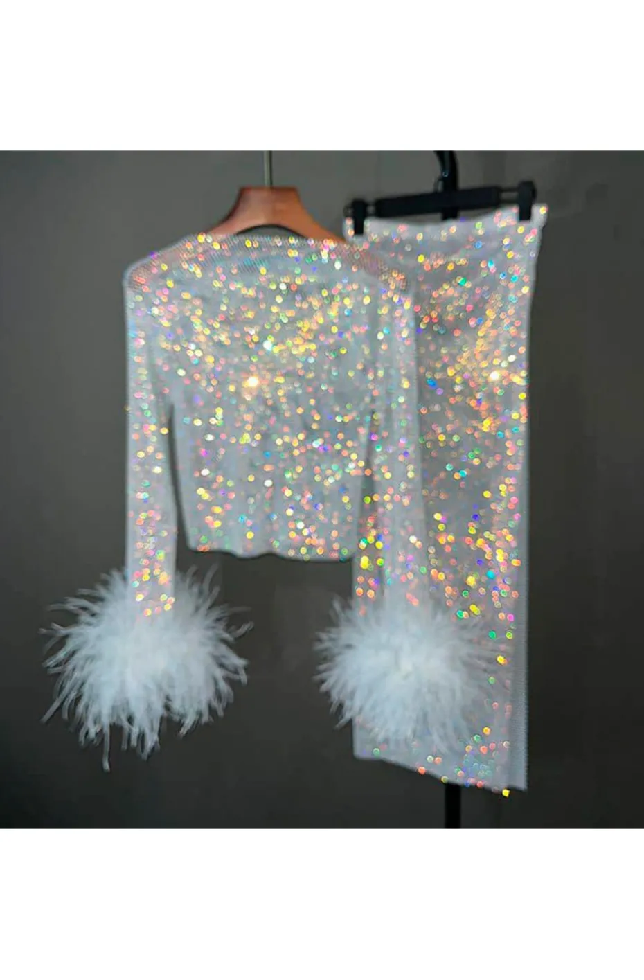 TOP PLATA CRISTALES Y PLUMAS