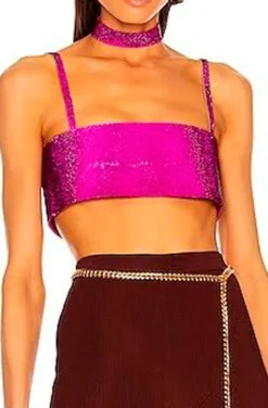 TOPDE CRISTALES FUCSIA