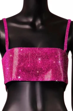 TOPDE CRISTALES FUCSIA