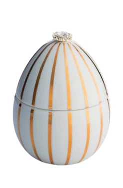 VELA BLANCO Y DORADA JOYA