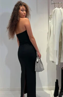 VESTIDO ANGEL NEGRO CON DIAMANTES